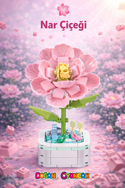 Doğan Oyuncak Dünyası Mikro Blok Nar Çiçeği Çiçek Lego - Lego Setleri Mini Le...