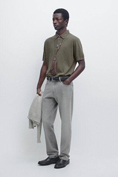 Massimo Dutti Pamuklu triko polo yaka kazak