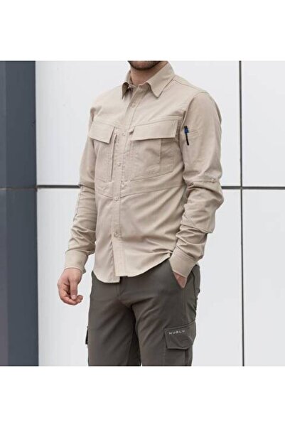 Huğlu TAKTİK GÖMLEK H LOGOLU KREM