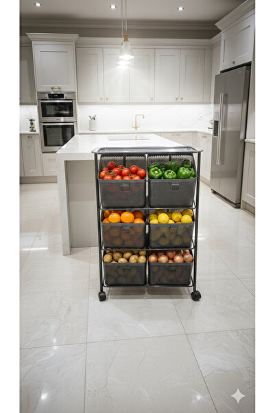 Yıldıray Metal SEBZELİK 6 BÖLMELİ EĞİMLİ PASLANMAZ