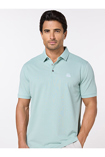 Mannerism The Serene Form Jade Mist Polo Lyocell Silk Comfort Fit