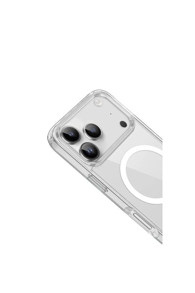 eco port جراب iPhone 17 Pro Max من البولي كربونات مع غطاء Magsafe شفاف