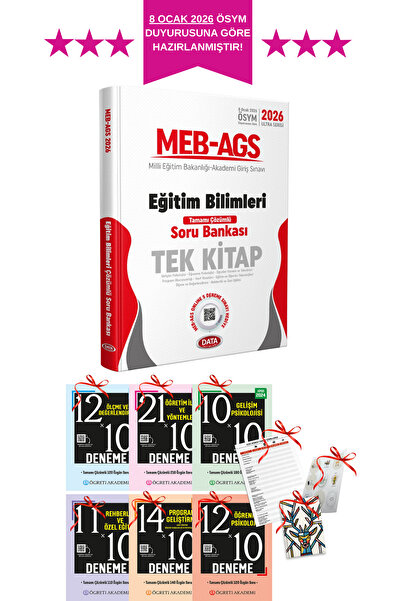 Data Yayınları 2026 MEB AGS Eğitim Bilimleri Soru Bankası Yeni Müfredat Tüm D...