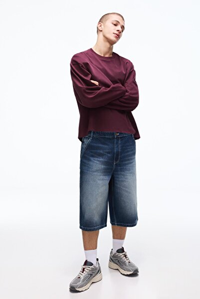 Bershka Denim kaykaycı bermuda