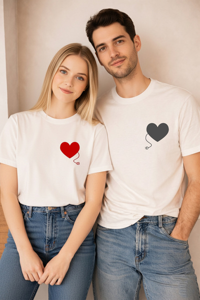 LORVEX 14 February Double Combination T-Shirt Valentine's Day Valentine's Day...