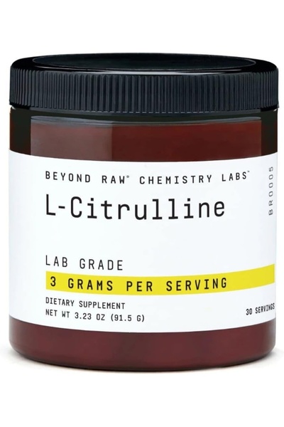 BEYOND RAW مسحوق إل-سيترولين من مختبرات الكيمياء الخام يدعم الأداء الأمثل، 30...