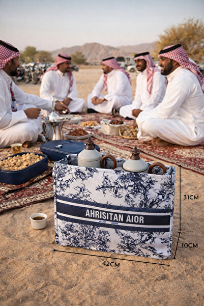 Dania 🧳✨ Canvas travel bag for tea and coffee thermoses – Stylish blue color...