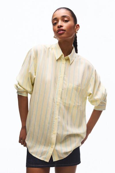 Bershka Oversize akıcı gömlek