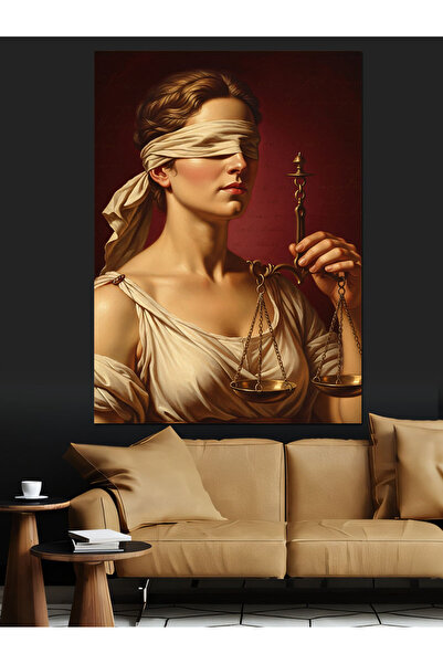 KanvasSepeti Femeie legată de ochi și pictură în ulei de înaltă calitate text...