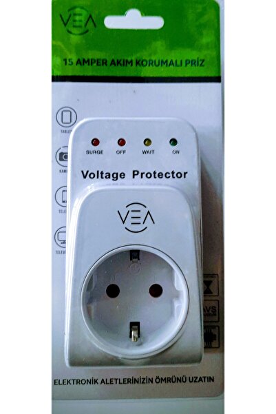 Xtechnx Vea VE-25531 15A 3520W Akım Korumalı Priz, Aşırı Yüksek Gerilim Koruyucu
