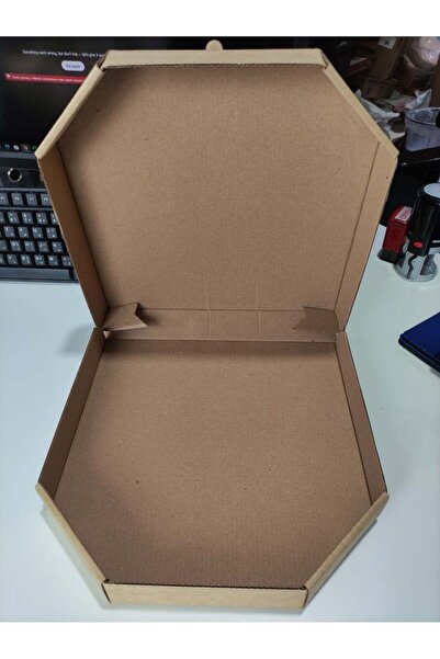 Generic علبة بيتزا كرافت بنية متوسطة الحجم 28 × 28 × 4 سم
