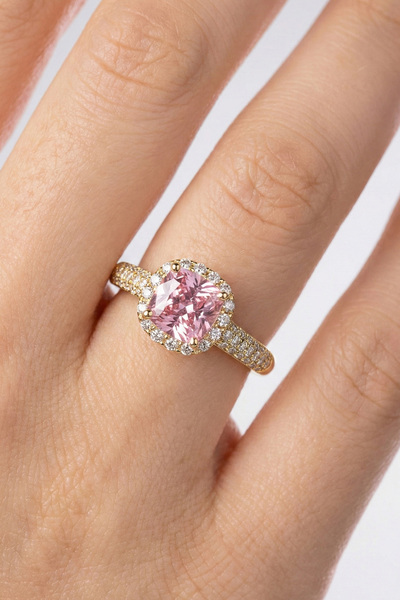 Modacaprea Xuping 14K Pembe Tek Taş Kadın Yüzük – Kararmaz Altın Renk Takı | ...