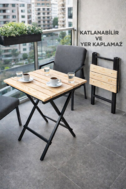 Ecowood Katlanır Masa | Balkon Bahçe Kamp