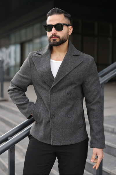 BASEL.CO Short Double-Breasted Basic Cashmere Jacket