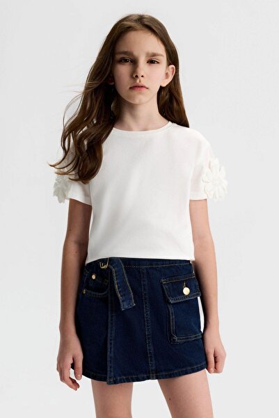 HAUSEkids 8-14 Years Sugar Crown Girls' T-Shirt-Ecru