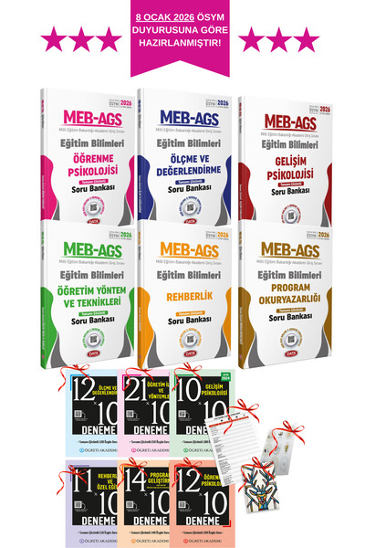 Data Yayınları 2026 MEB AGS Eğitim Bilimleri 6 Branş Soru Bankası Yeni Müfred...