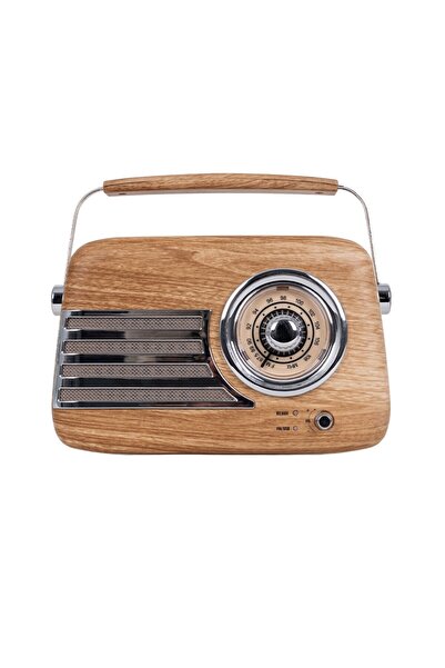 KOZMOS Retro Radyo ve Bluetooth Hoparlör Wooden