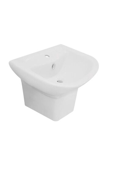 Milano Luxe Monarch Wall Hung Basin 550x480x380, Elegant Ceramic Wash Basin