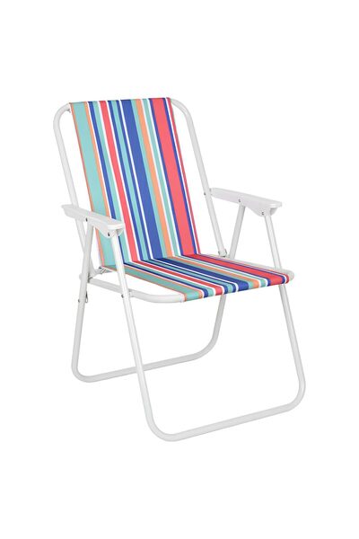 Pivalo Folding Beach Chair with Arm Rest Portable Lightweight Rainbow Strippe...