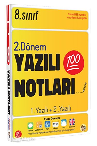 Kapadokya Yayınları 8. Sınıf Yazılı Notları 2. Dönem 1 ve 2. Yazılı Tonguç Ak...