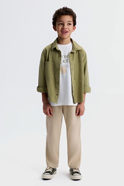 HAUSEkids 4-8 години Силен Харли момчешки комплект от 3 части - каки