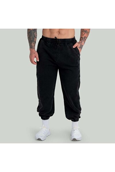 GymBeam Pantaloni jogger spălați negri