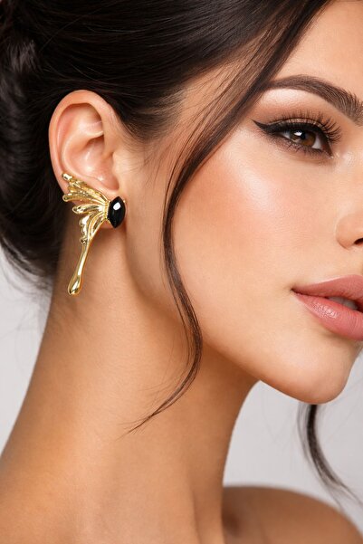 Jack Ferrero Asimetrik Gold Çivi Küpe