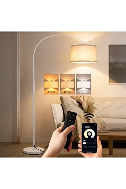 Chuma مصباح أرضي عمودي بسيط من نورديك لحماية العين مزود بمصباح ثلاثي الألوان ...