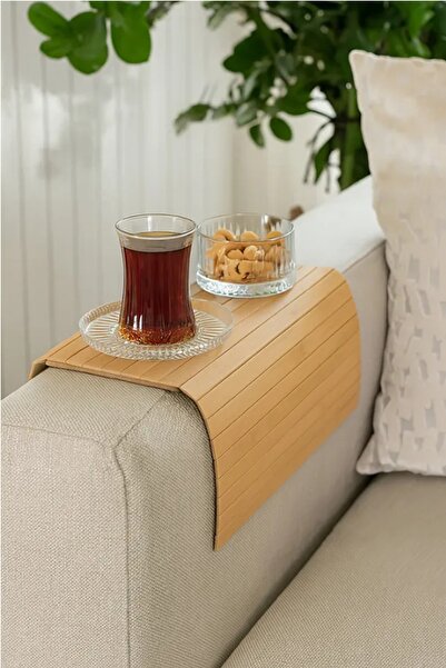 mucit home Katlanabilir Bambu Kolçak Tepsi Portatif Koltuk Kolu Sehpa Çekyat ...