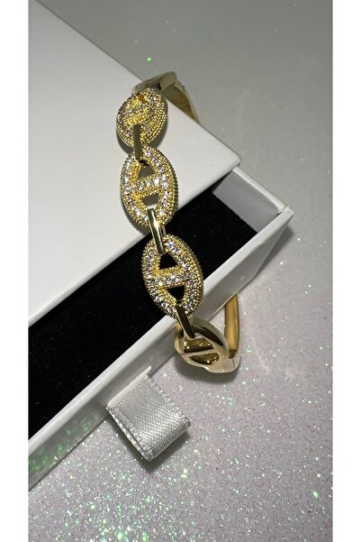 GLARE JEWELRY CO Lüks Zirkon Taşlı Pırlanta Montür Marka Modeli Kelepçe Bileklik