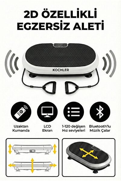 kochler 2D Özellikli Bluetooth'lu Kondisyon Aleti Ve Egzersiz Aleti - Hoparlö...