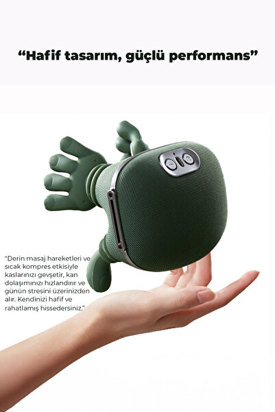 ROBO Ovmalı,Isıtıcılı İnsan Eli Şeklinde şarjlı Masaj Aleti