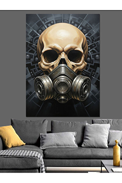 KanvasSepeti Cu masca de gaz Vopsea în ulei de înaltă calitate texturat Canva...