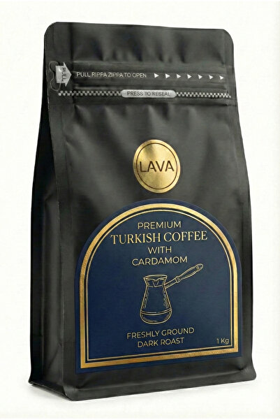 Lava Roastery Premium Turkish Coffee 1 Kg - Freshly Ground Dark Roast