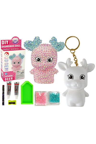 Three top online DIY Diamond Creative Kit Pink Reindeer Crystals Sequins 3D K...