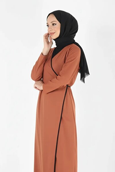 Plistre 1998_Pratik Yandan Bağlamalı Kruvaze Biye Kuşaklı %100 Pamuk Kumaş Te...