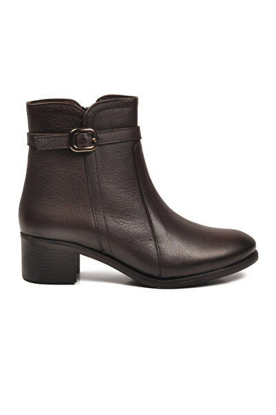 AYAKMOD Brown Genuine Leather Women's Boots Premium 24113-1 Z