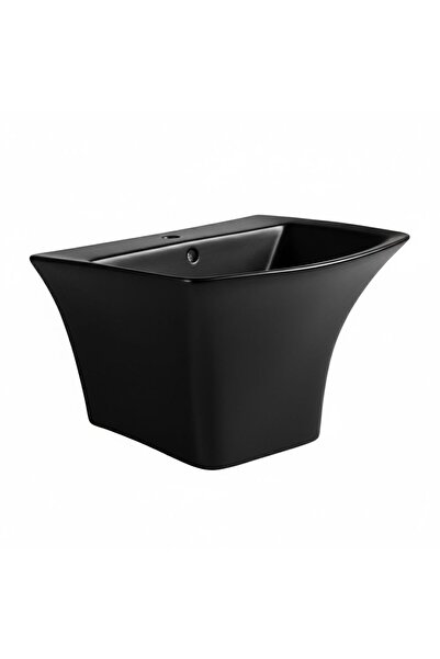 Milano Wall Hung Basin Black 901, Ceramic Sanitary Ware for Modern Bathrooms,...