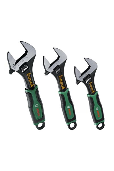 Bosch 3 Parça İngiliz Anahtar Seti 6"-8"-10"