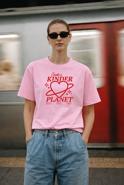 Coredra كيندر بلانيت - تي شيرت نسائي معبأ في صندوق باللون الوردي C590