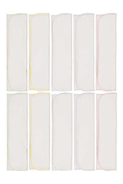 Minidamla مناديل مبللة للفم قطنية ممشطة 10 قطع 28*28 - وردي قياسي