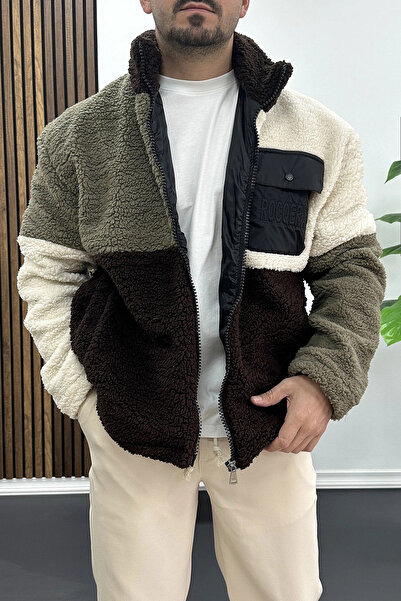 Edwox Men's Full Oversize Wide Fit Plush Coat Edw446