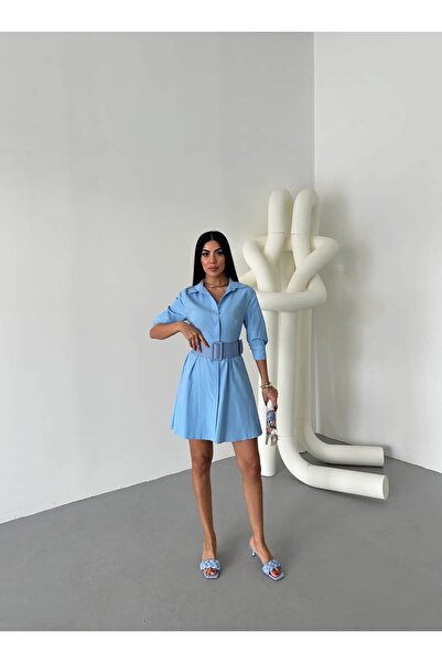 Milamia Φόρεμα Lucy μεσαίου μήκους με μισό μανίκι και ζώνη