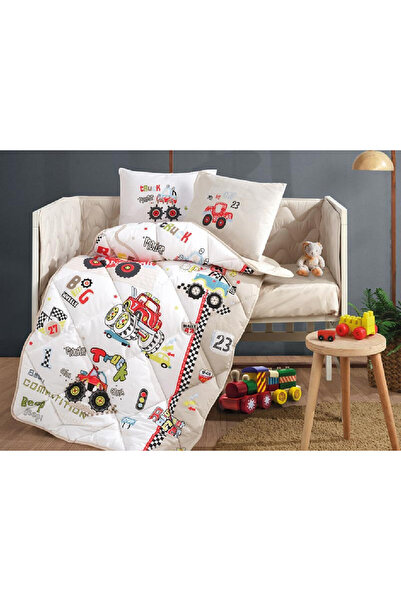 Talis Set Complet Lenjerie de Pat Bebelusi Truck, Bumbac 100%