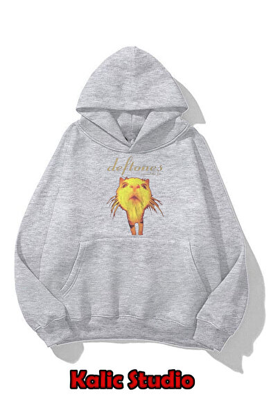 Kalic Studio Hanorac unisex supradimensionat Deftones gri