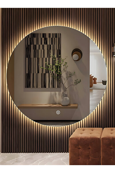 Taimi 80cm Round Makeup Mirror with LED Backlight, Makeup Mirror Suitable for...