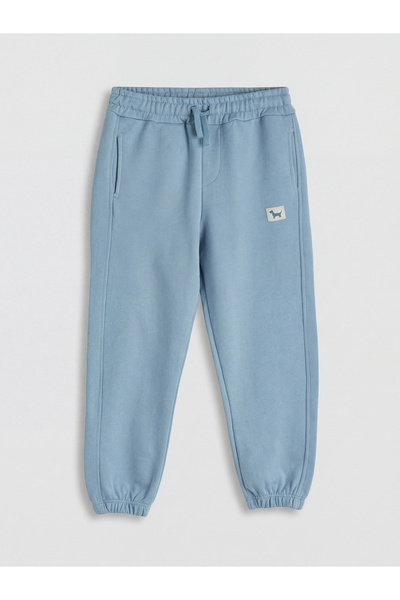 LC Waikiki Blue Printed Boys' Jogger Sweatpants