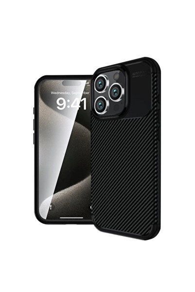 eco port iPhone 16 Pro Case Auto Focus Carbon Cover - Black