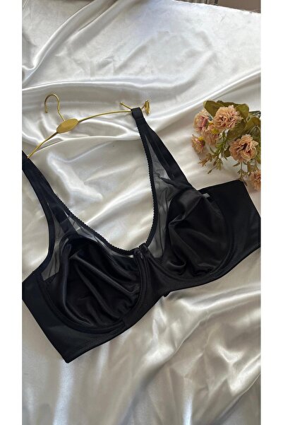 MODELLİFE Black Hollow Transparent Bra
