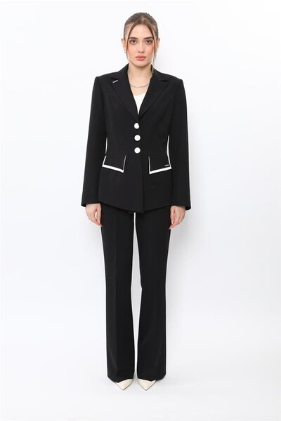 ÖNDER ÖZSOY Garnili Men's Collar Model Jacket & Women's Spanish-Cut Trousers ...
